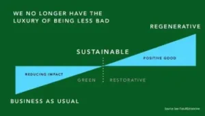 We no longer have the luxury of being less bad. We need a sustainable, regenerative economy.