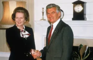 Thatcher and Hawke and Neoliberalism in Australia.