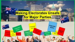 Discover the benefits of making electorates unsafe for major parties.